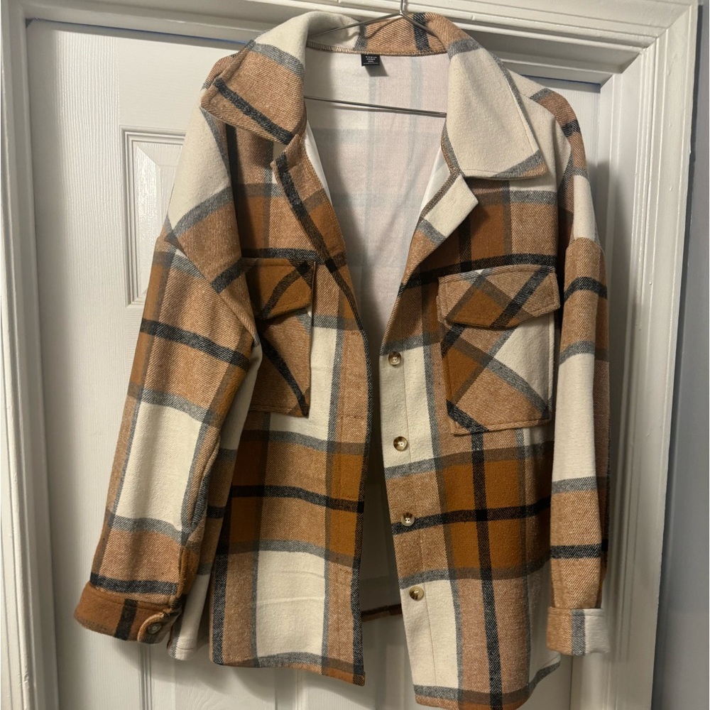 Nude Flannel Top/Jacket